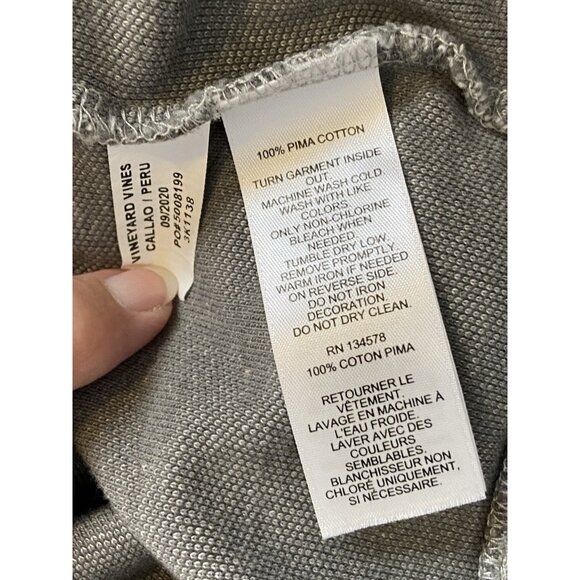 Vineyard Vines 1/4 Zip Pullover Boys Sz L(16) Gray Pima Cotton Mock Neck L/S - Picture 15 of 15